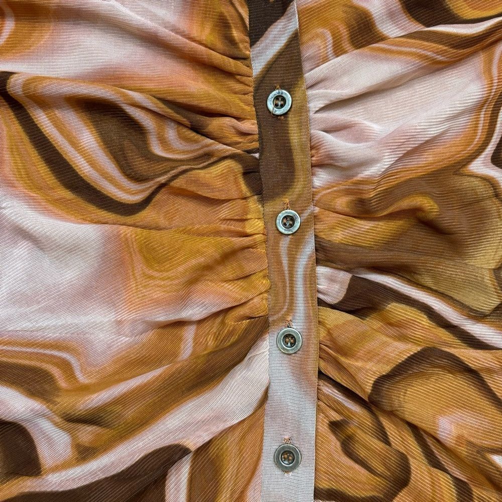 Brand new with Tags Ladies Jane and Delancey‎ Button Up Print Blouse Size Large - Picture 11 of 12